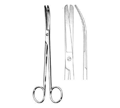 Werthiem Gynecological Scissors 14.0 cm, Curved