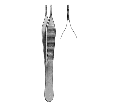 Adson-Brown Dissecting Forceps 12.0 cm, Carb-Bite, Normal Profile