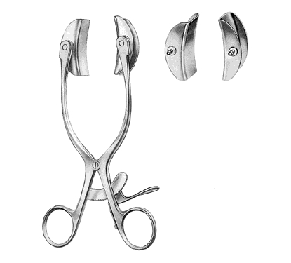 Baby-Collin Abdominal Retractor, Complete with 2 Pairs of Blades