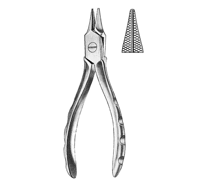 Flat Nose Plier 16.0 cm, With Groove