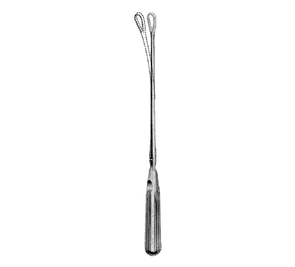 Sims Uterine Curette 34.0 cm, Blunt, Malleable Grooved Shaft, 35 mm, Size 15