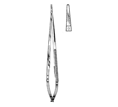 Microsurgical Needle Holders 18.0 cm, Smooth, Car-Bite Jaws