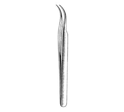 Jewelers Style Forceps, Style 7: Very Fine, Curved