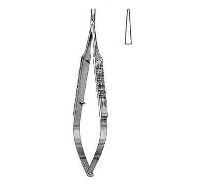 Castroviejo Needle Holder 13.0 cm, 9 mm Smooth Jaws, Wide Serrated Handle, Straight, without Lock