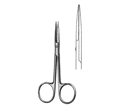 Knapp Iris Scissors 10.1 cm, 25 mm Blades, Straight, Sharp-Sharp