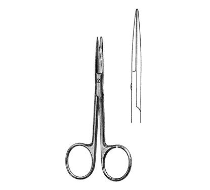 Knapp Iris Scissors 10.1 cm, 25 mm Blades, Straight, Sharp-Blunt