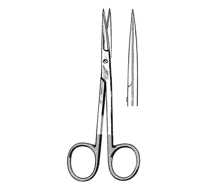 Iris Scissors 11.4 cm, 25 mm Blades, Straight, Carb-Edge