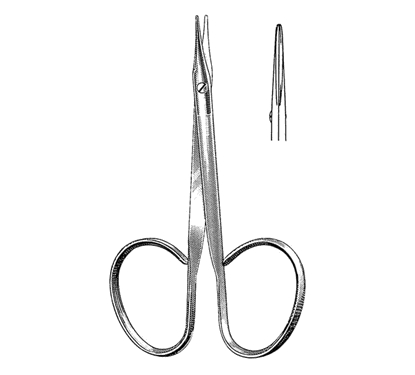 Stevens Tenotomy Scissors 9.5 cm, 13 mm Blades, Blunt Tips, Flat Shanks, Straight