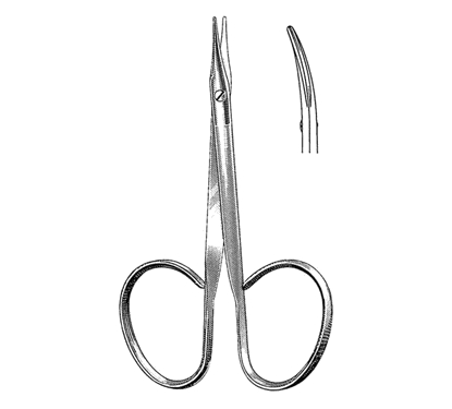 Stevens Tenotomy Scissors 9.5 cm, 13 mm Blades, Blunt Tips, Flat Shanks, Curved