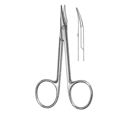 Gradle Stitch Scissors 9.5 cm, 13 mm Blades, Blunt Tips