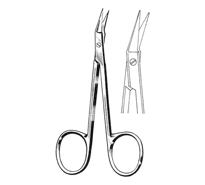 O Brien Suture Scissors 9.5 cm, 15 mm Blades, Angled