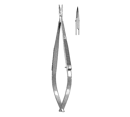 Micro Stitch Scissors 10.2 cm, 7 mm Blades, Fine Sharp Tips, Straight