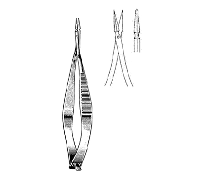 Vannas Capsulotomy Scissors 8.2 cm, Sharp Tips, Straight, 5 mm Blades