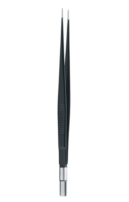 Straight European Non-Stick Bipolar Forceps 7 3/4" (20.0 cm) Tip Size: 0.3 mm, 0.5 mm, 1.0 mm, 1.5 mm, 2.0 mm