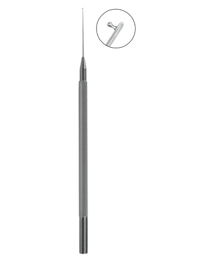 Lester IOL Manipulator, 0.25mm diameter tip, straight, with guard