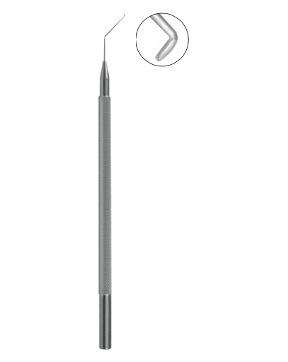 Rosen Phaco Splitter, wedge-shaped inferior edge, blunt tip, 60 degree offset wedge, for use in left hand