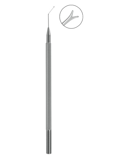 Bechert Nucleus Rotator, blunt forked tip, angled at 7mm