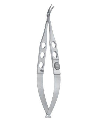 Troutman-Castroviejo Corneoscleral Scissors with stop, medium blades, right