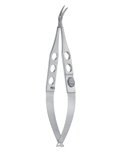 Troutman-Castroviejo Corneoscleral Scissors with stop, medium blades, left