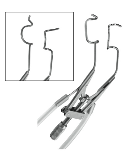 Thorlakson speculum, aspirating, adjustable mechanism, rounded, 11mm blades