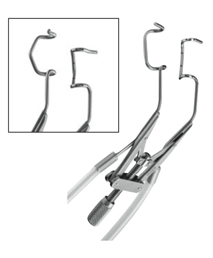 Lieberman speculum, aspirating, adjustable mechanism, V-shaped, 15mm blades