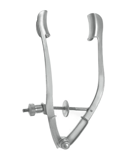 Lancaster Eye Speculum adjustable mechanism with locking nut, 16mm blades