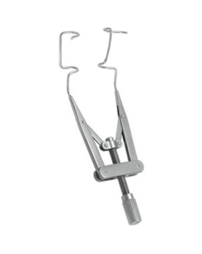 Lieberman Temporal Approach Speculum, Kratz style open wire blades, adjustable mechanism on nasal side, 15mm blades